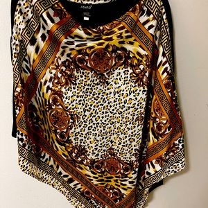 Cheetah Print Poncho